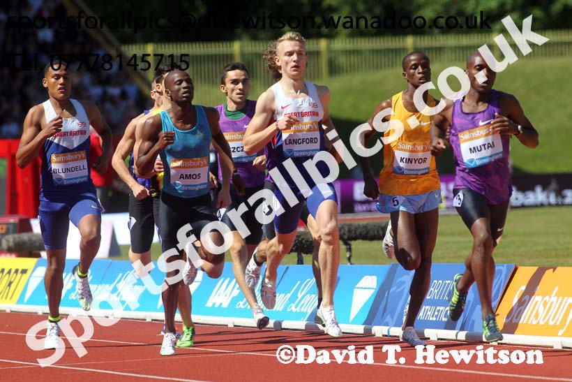 Mens 800 metres, IAAF Diamond League, Birmingham. Photo: David T. Hewitson/Sports for All Pics